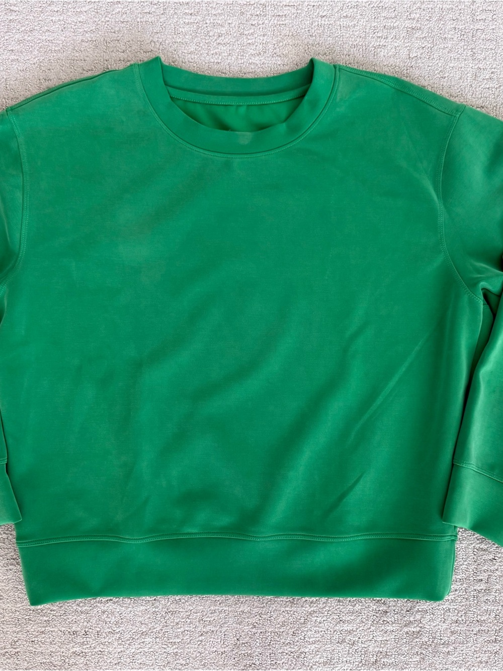 Womens A New Day Green Crewneck Sweatshirt - Casual Everyday Top
